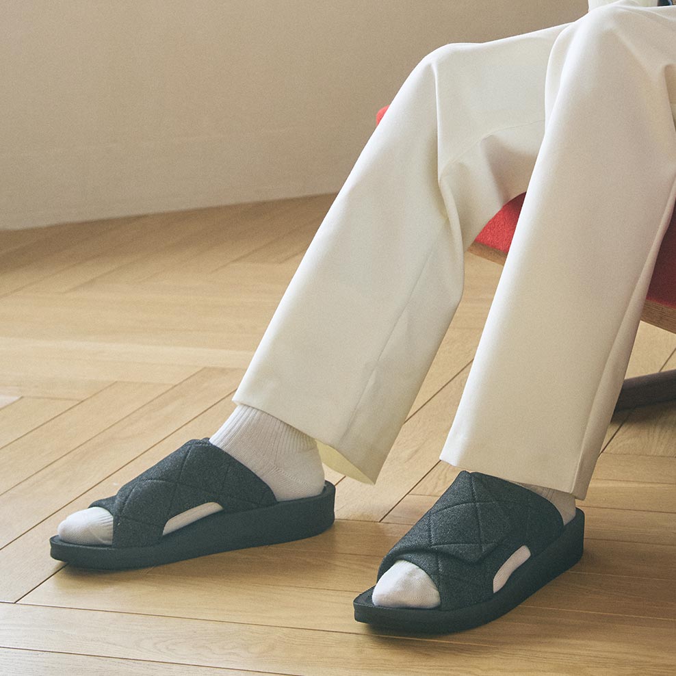 SIDAS UTIPPA ウチッパ デニム ブラック 上から